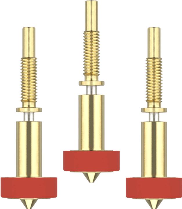 Actual product image E3D Online E3D RapidChange Revo™ Brass 1.75mm 0.4mm Triple Nozzle Pack