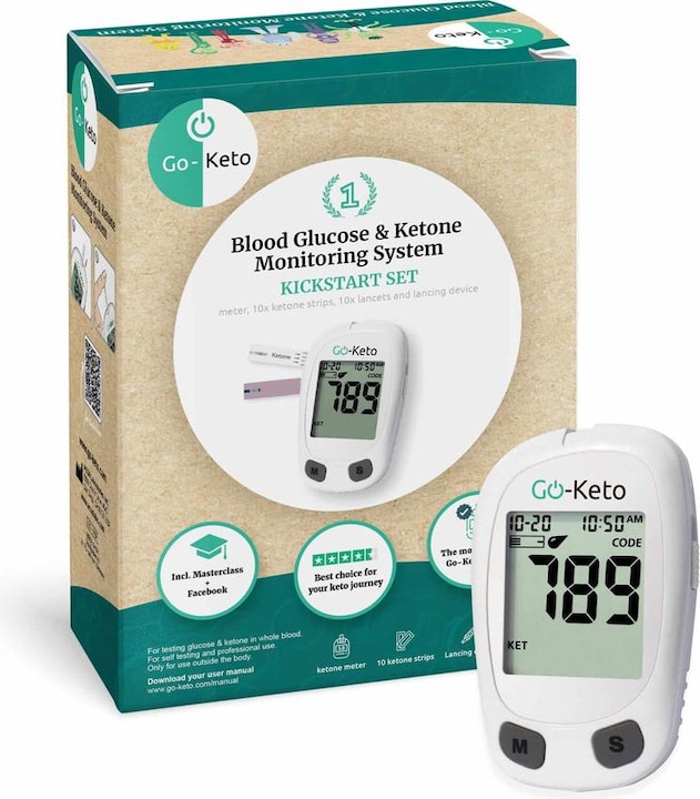 Actual product image Go-Keto Keto Kickstart Set (Glucose monitors)