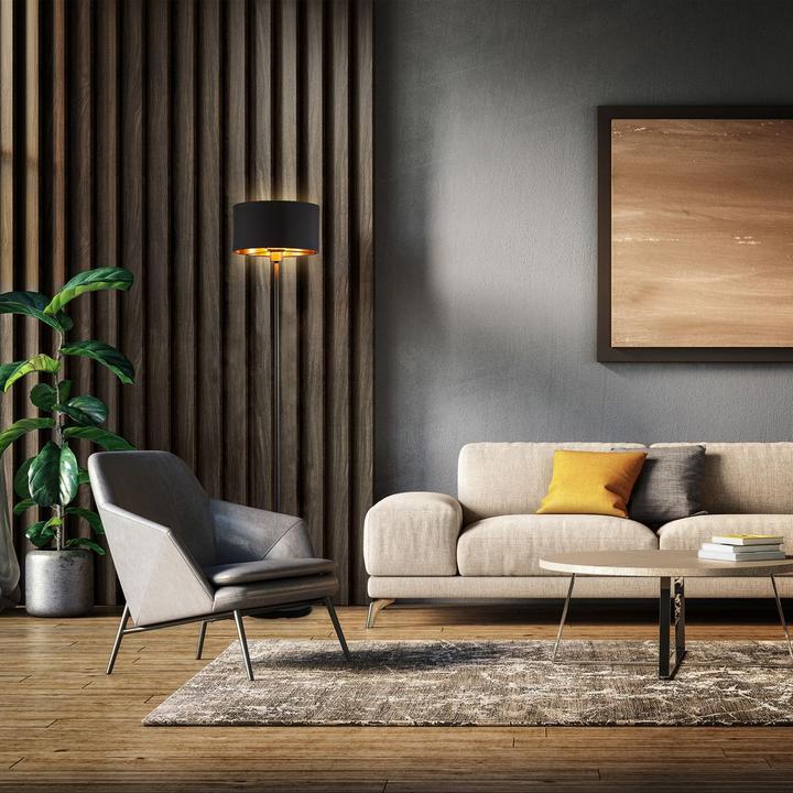 Image du produit B.K.Licht Lampadaire, noir-doré, 1xE27/40W max. excl. (E27)