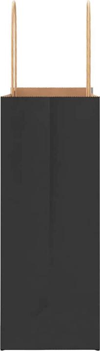 Actual product image vidaXL Kraft paper bags 50 pcs. with handle black 22x11x28 cm paper bag (50x)