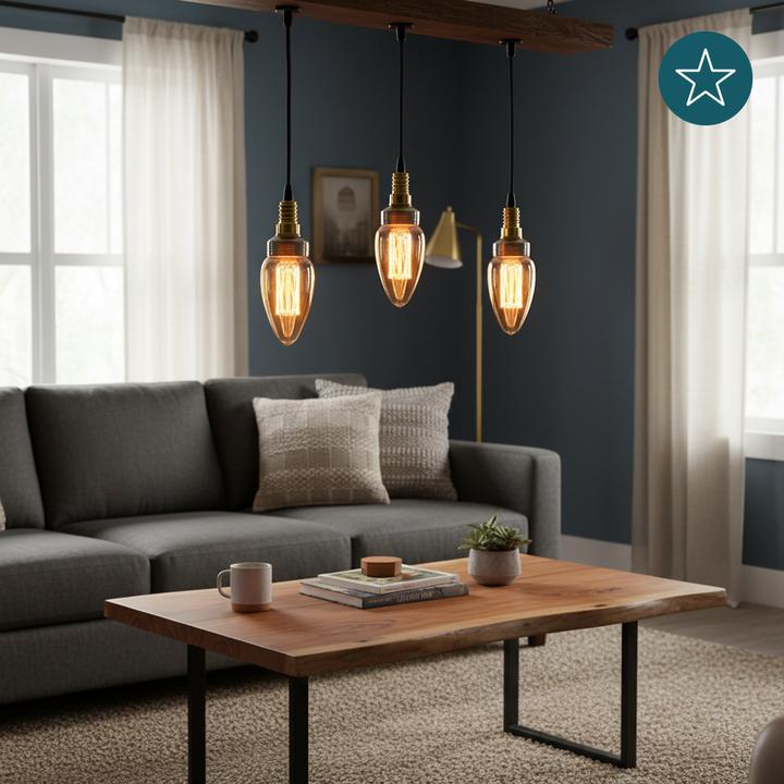 Produktbild Luxula LED-Filament-Lampe,, Vintage Kerze, E14, 2,3W, 65lm, 1800K (E14, 65 lm, 1 x)