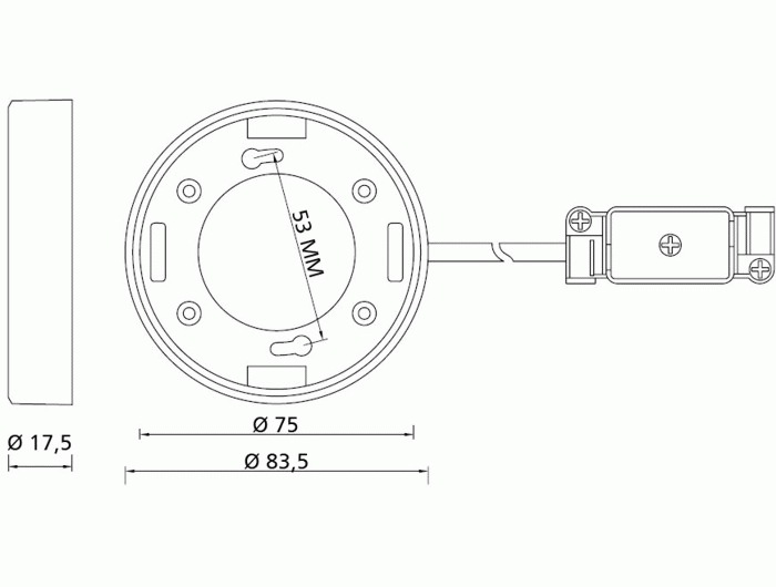 Produktbild Delock Lighting GX53 Fassung Aufbau rund F weiss