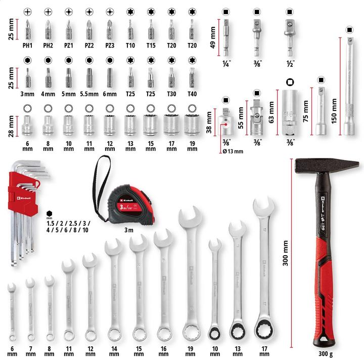 Actual product image Einhell E-Case 370570 (80 pieces)