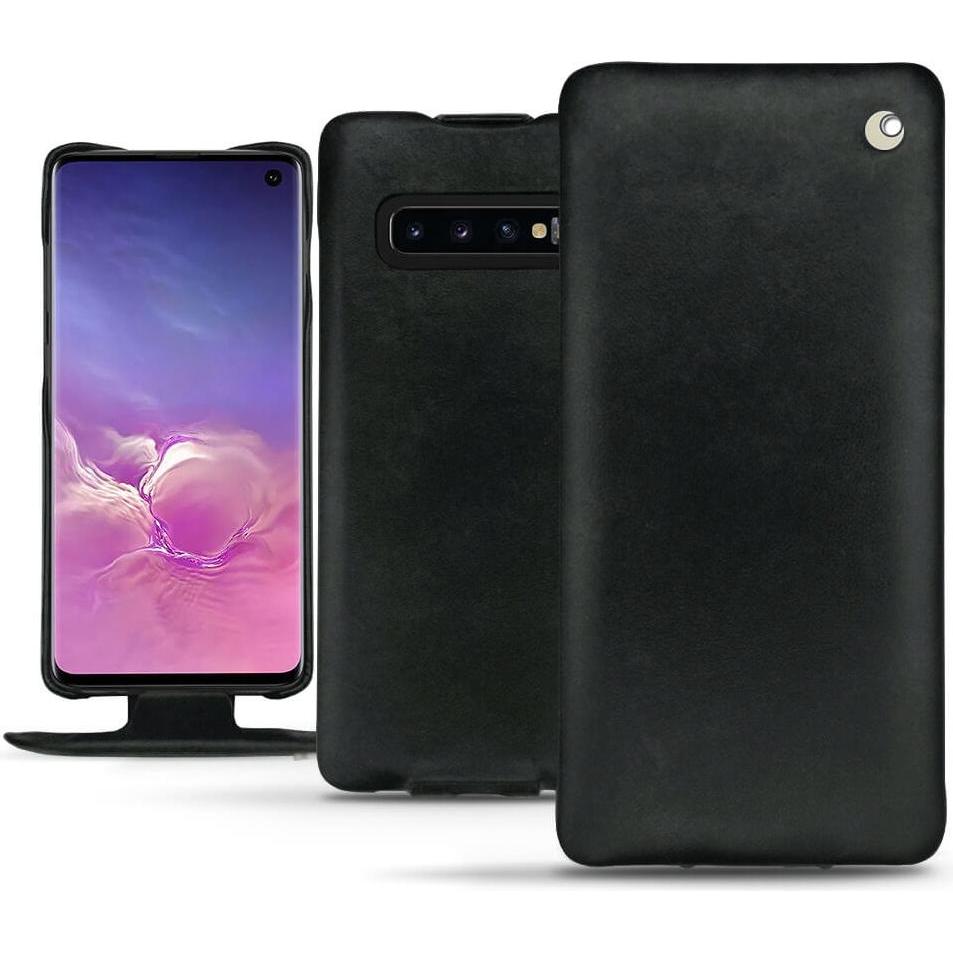 Noreve Lederschutzhülle vertikal (Samsung Galaxy S10), Smartphone Hülle, Schwarz