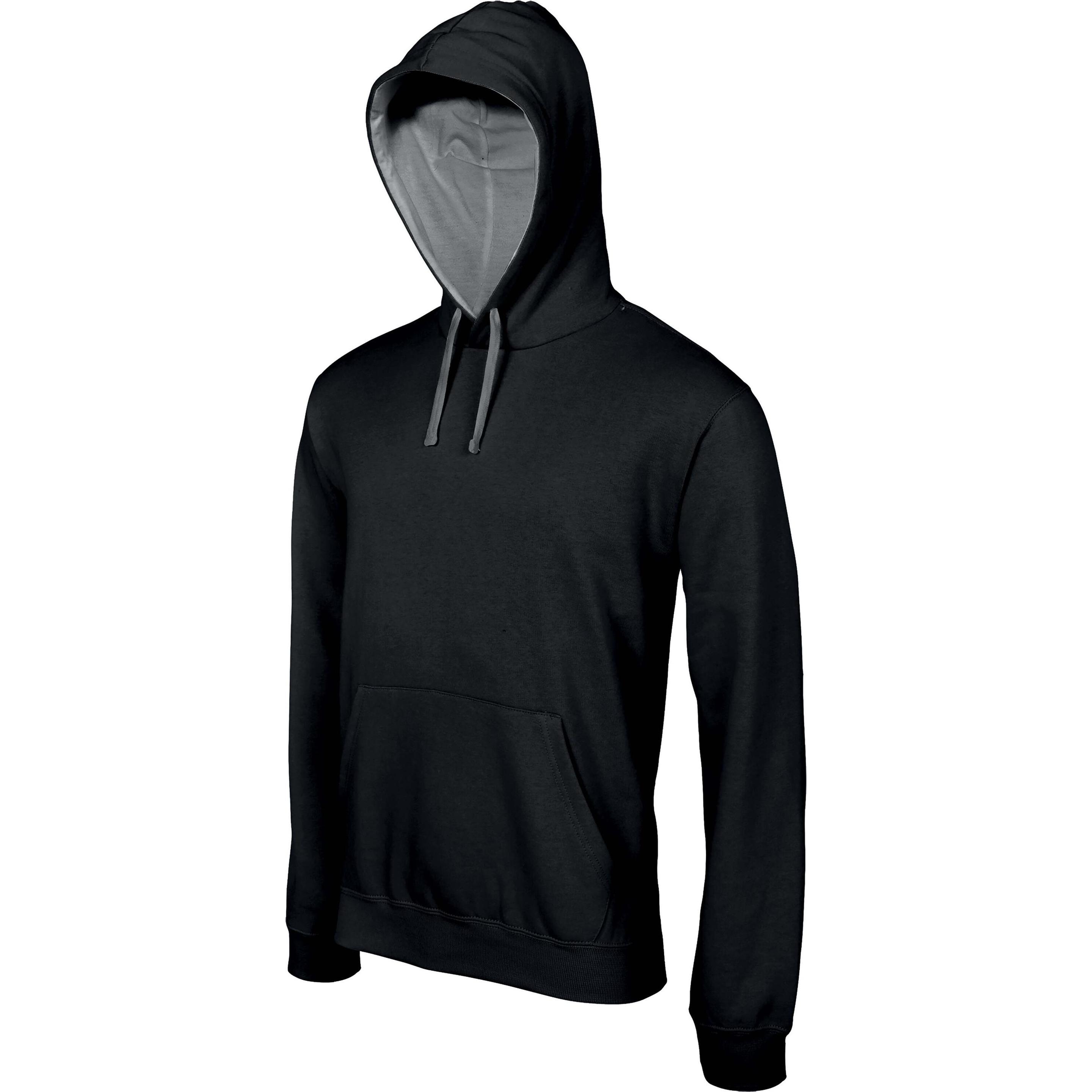 Kariban, Herren, Pullover, Contrastée, Rot, Schwarz, (M)