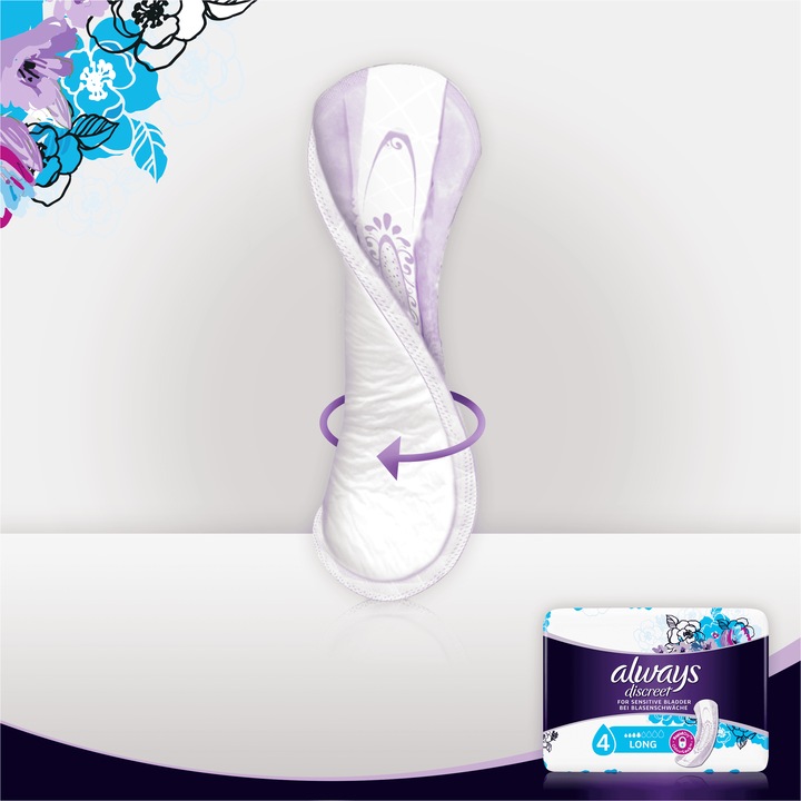 Actual product image Always Discreet Incontinence Pads Plus Long (10 x, Large)