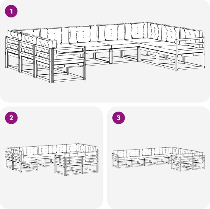 Produktbild vidaXL Outdoor-Sofagarnitur
