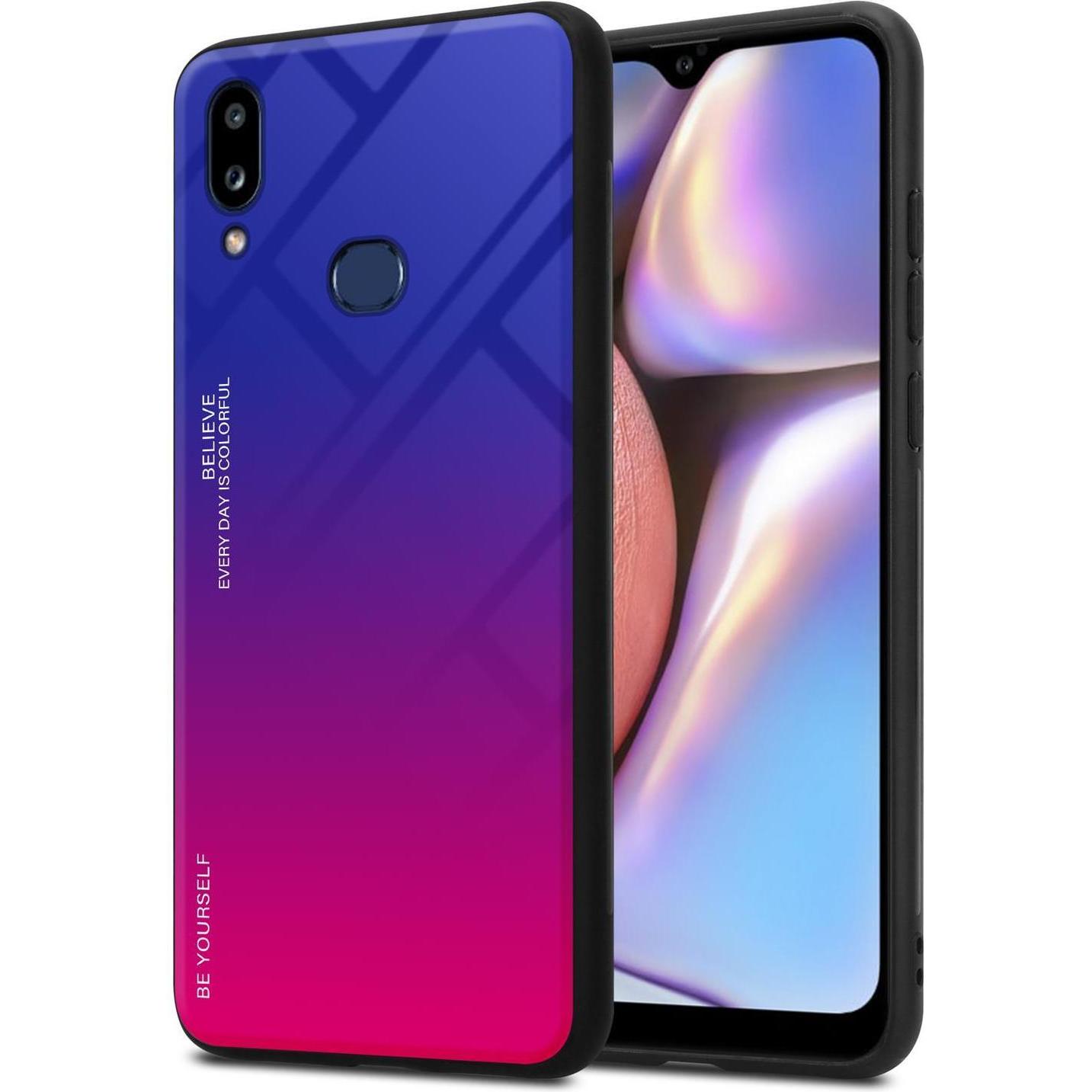 Thumbnail - Cadorabo TPU 2 Farben Glas Cover (Samsung Galaxy A10s), Smartphone Hülle, Schwarz