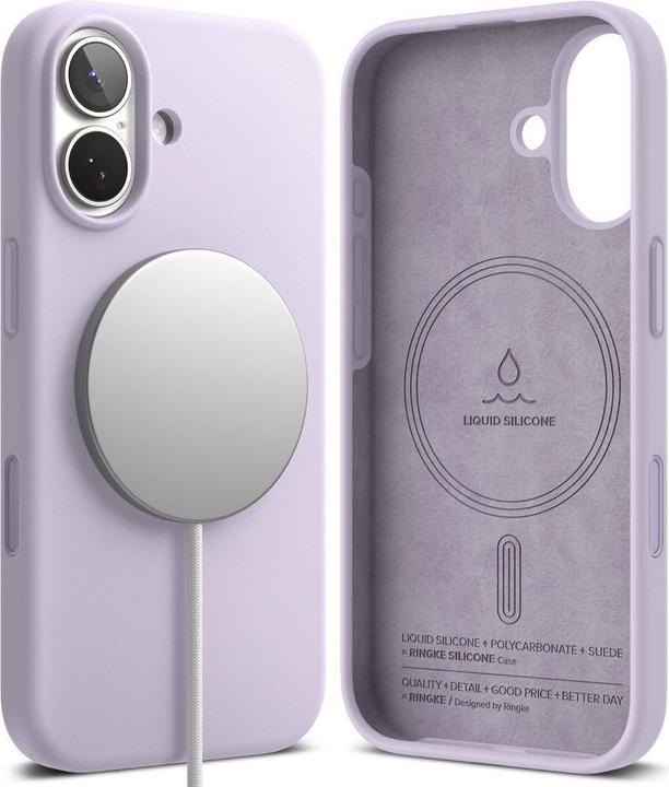 Immagine prodotto Ringke Silikon Magnetische MagSafe Hülle für iPhone 17 - Lila (Apple iPhone 17)