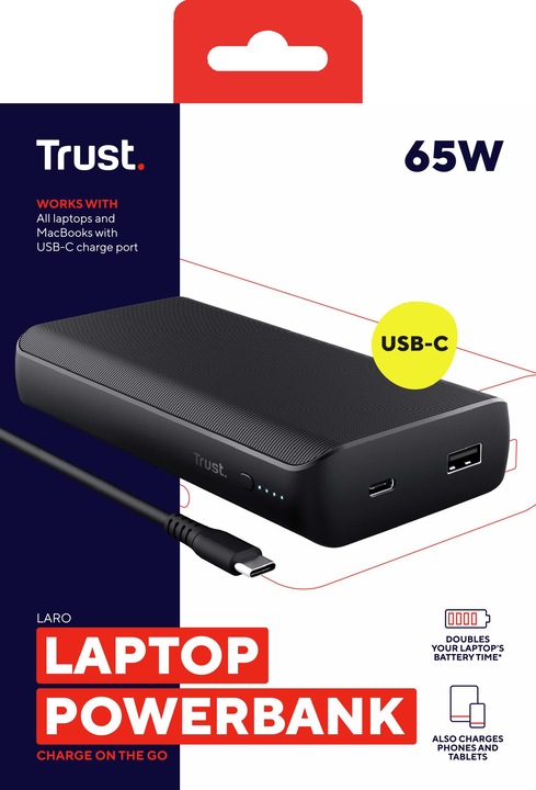 Produktbild Trust Laro Laptop (20000 mAh, 65 W, 65 Wh)