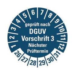 Hein 185661 Prüfpl.DGUV3 NP 26-31,bl,PF,Ø30mm,500/RO (185661)