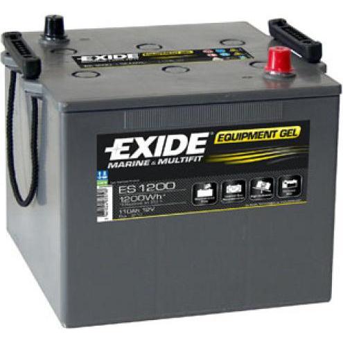 Exide, Fahrzeugbatterie, Equipment Gel ES 1200 (G110) Blei Akku mit A-Pol 12V, 110000mAh (12 V, 110 Ah)