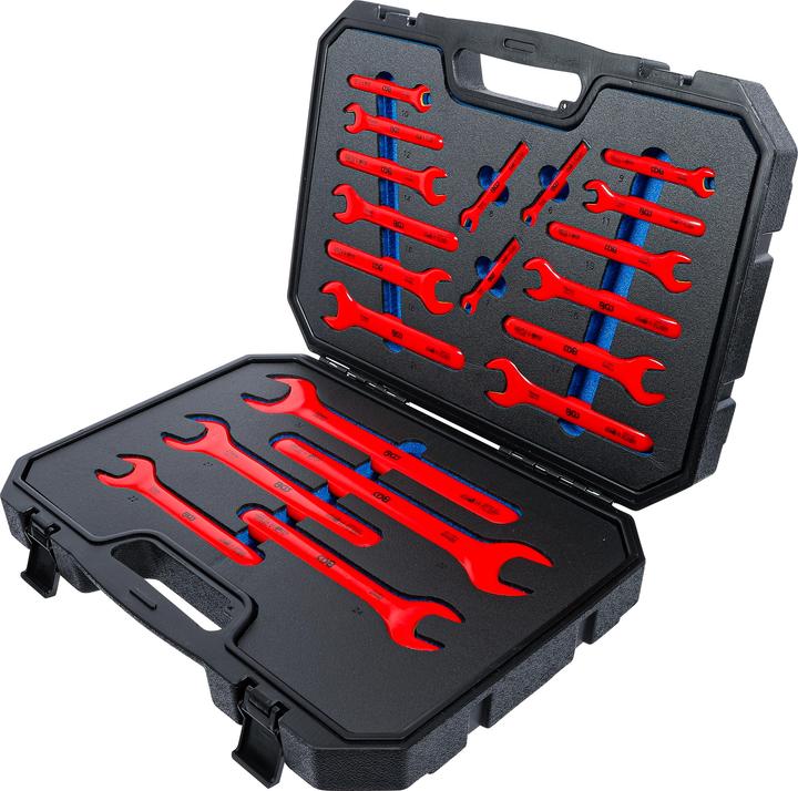 Actual product image BGS VDE open-end spanner set | SW 6 - 32 mm | 20 pcs. (32 mm, 19 mm, 6 mm, 12 mm, 24 mm, 14 mm, 22 mm, 16 mm, 23 mm, 10 mm, 21 mm, 18 mm, 27 mm, 7 mm, 31 mm, 17 mm, 11 mm, 15 mm, 26 mm, 30 mm, 8 mm, 28 mm, 9 mm, 29 mm, 13 mm, 20 mm, 25 mm)