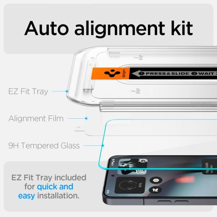 Actual product image Spigen Glas.tR EZ-FIT (2 pack) (2 pcs., Nothing Phone (3))