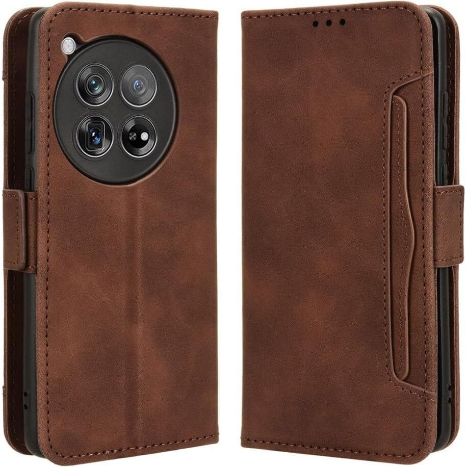 Cover-Discount Xiaomi 14 - Etui mit vielen Kartenfächer braun (Xiaomi 14), Smartphone Hülle, Braun