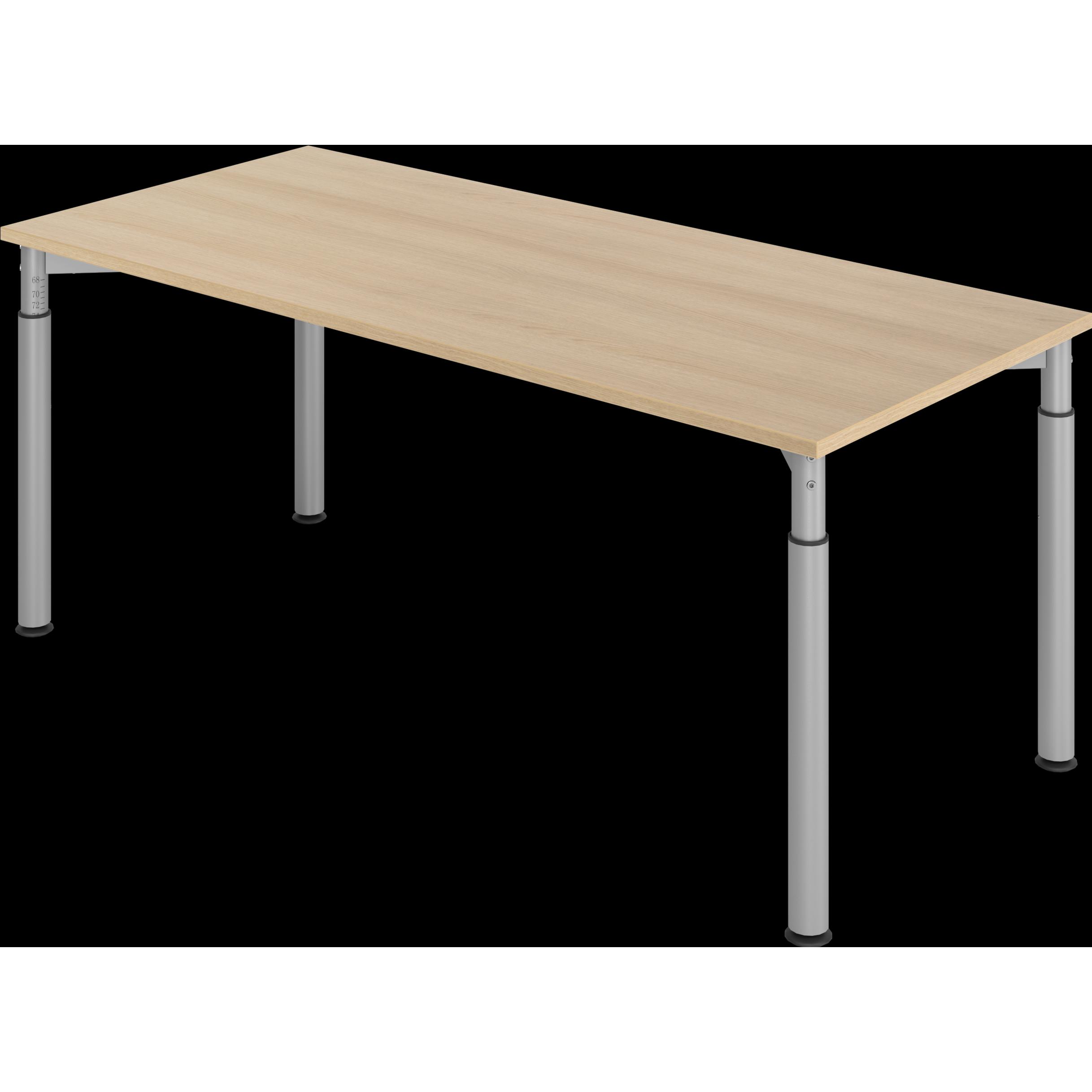 MC, Schreibtisch, MyTable Y Schreibtisch mit Gestell Silber (1800 x 800 x 680 mm)