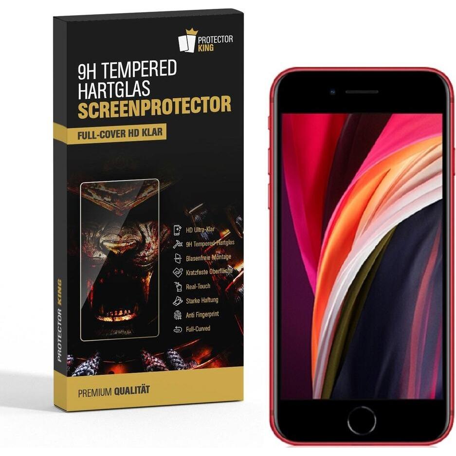 Protectorking 2x Echtes Tempered 9H Panzerhartglas Blickschutz (2 Stück, Apple iPhone 8), Smartphone Schutzfolie