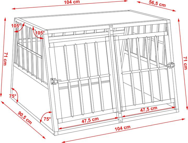 Image du produit tectake double (Chien, Fermeture de sécurité)