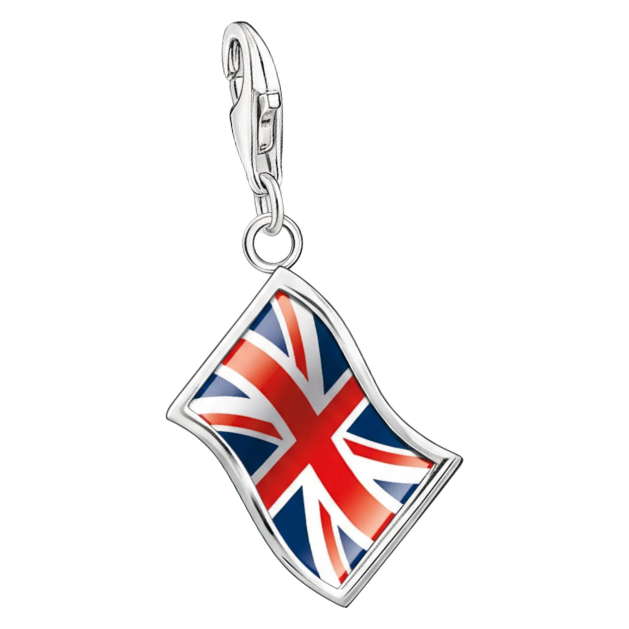 Thomas Sabo, Kettenanhänger, Charm Club Flagge Grossbritannien Silber, (Silber 925)
