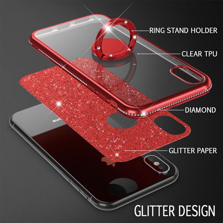 Produktbild Nalia Ring Hülle Glitzer (Apple iPhone X, Apple iPhone XS)
