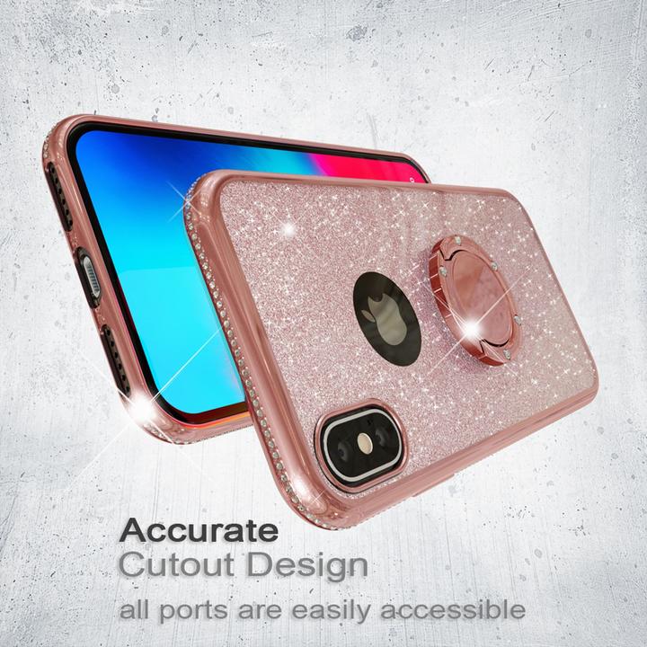 Produktbild Nalia Ring Hülle Glitzer (Apple iPhone X, Apple iPhone XS)