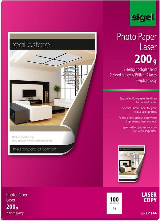 Actual product image Sigel Laser photo paper (170 g/m², A4, 100 x)