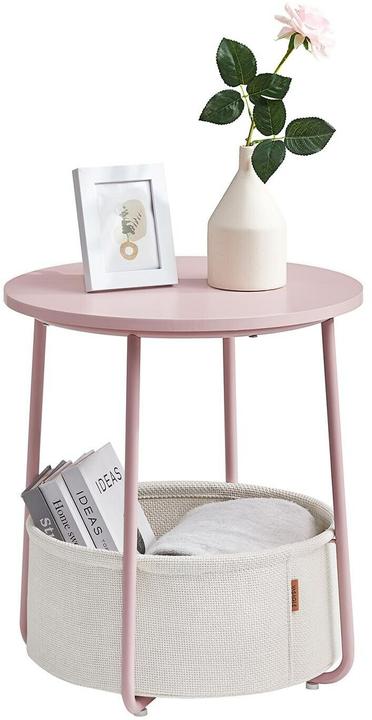 Actual product image Vasagle Side table wood pink 45.0 x 45.0 x 50.0 cm (45 x 45 x 50 cm)