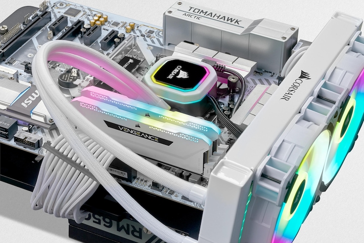 Productafbeelding Corsair Vengeance RGB Pro SL (2 x 16GB, 3200 MHz, DDR4 RAM, DIMM 288 pin)