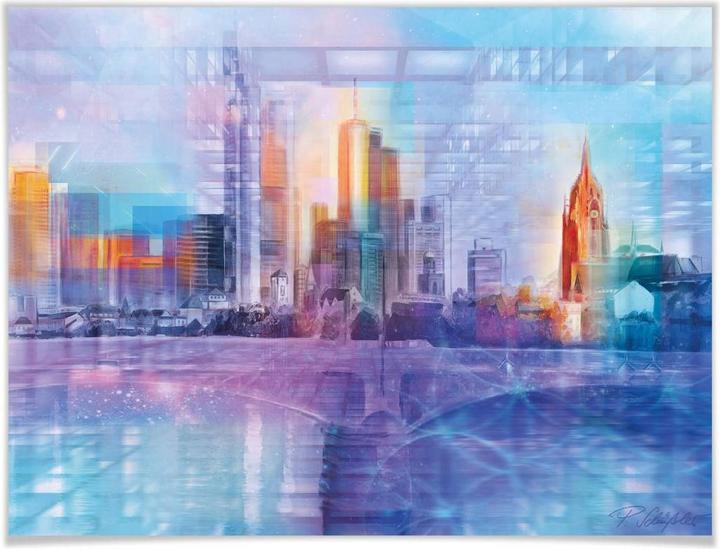 Produktbild Trenddeko Frankfurt am Main farbig (60 x 50 cm)