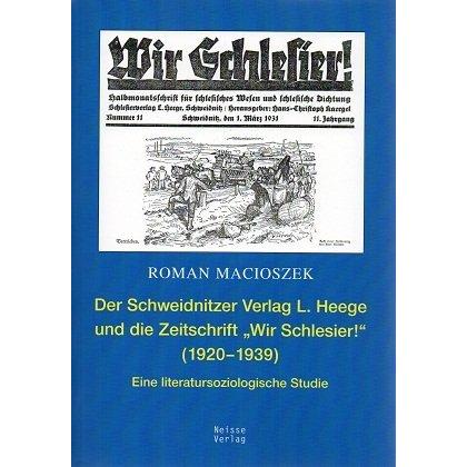Der Schweidnitzer Verlag L. Heege Verlag und die Zeitschrift 'Wir Schlesier' (1920-1939), Fachbücher