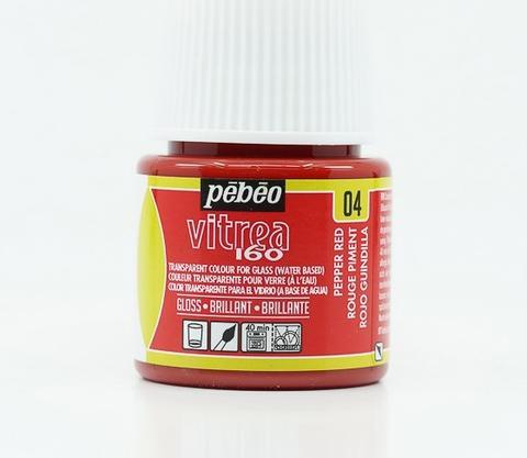 Image du produit Pebeo Vitrea 160 Brillant Rouge Piment (Piment rouge, 45 ml)