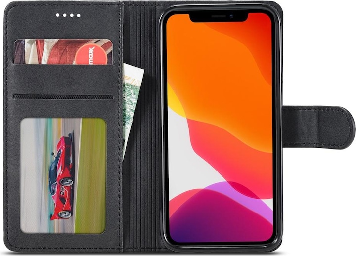 Immagine prodotto Ueli Express iPhone 12 / iPhone 12 Pro custodia a libro Custodia in vera pelle con slot per carte di credito nero (Apple iPhone 12 Pro, Apple iPhone 12)
