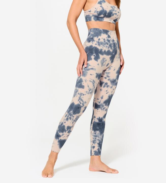 Actual product image Domyos Leggings Damen hohe Taille - rosa/blau (S)