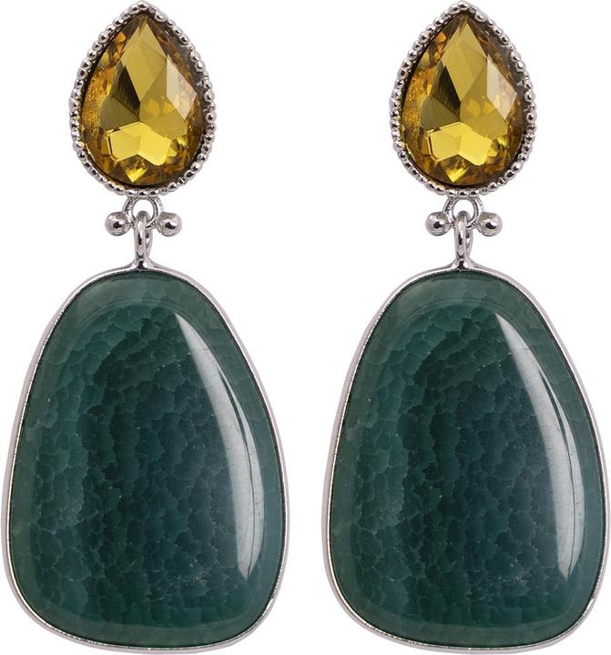 Image du produit Uzurii Boucles d'oreilles Magic Brown Nature Stone (Argent massif de 925)