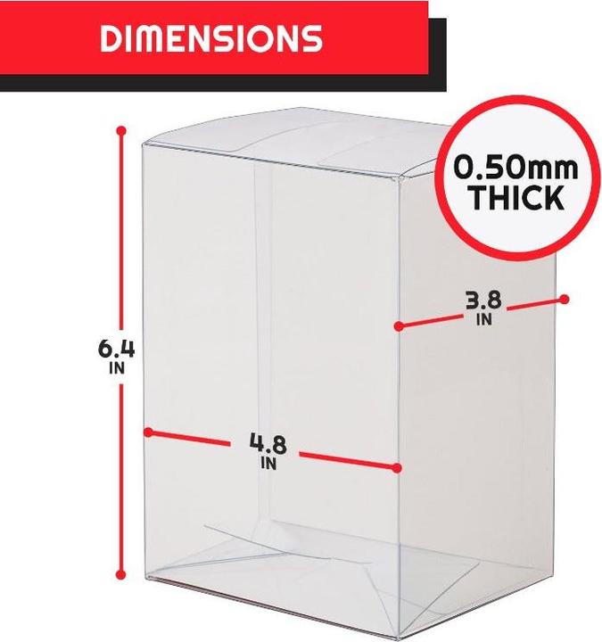 Actual product image Evoretro - Premium Funko Pop Plastic Protector for 10cm 10-Pack