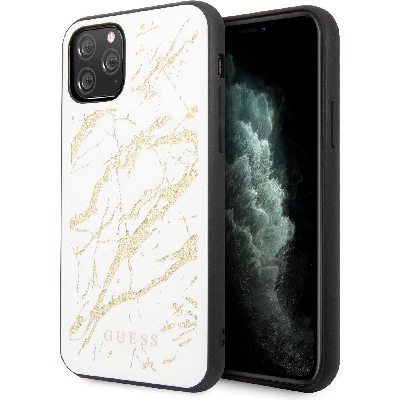 Guess Glitter (Apple iPhone 11 Pro), Smartphone Hülle, Weiss