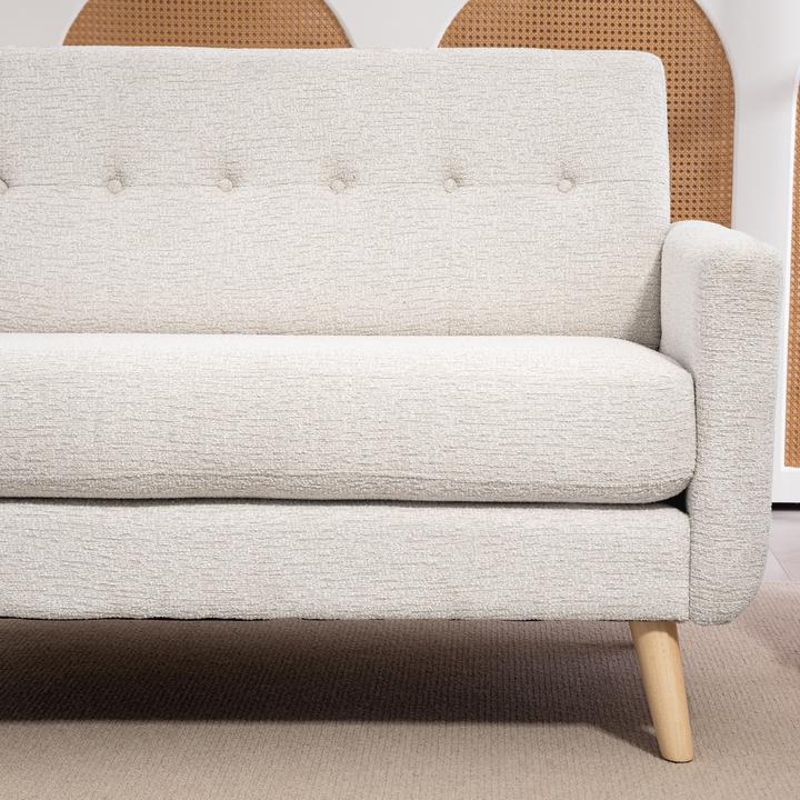 Produktbild Homcom 2 Sitzer Sofa Polyester, Mehrschichtplatte Beige (2-Sitzer)
