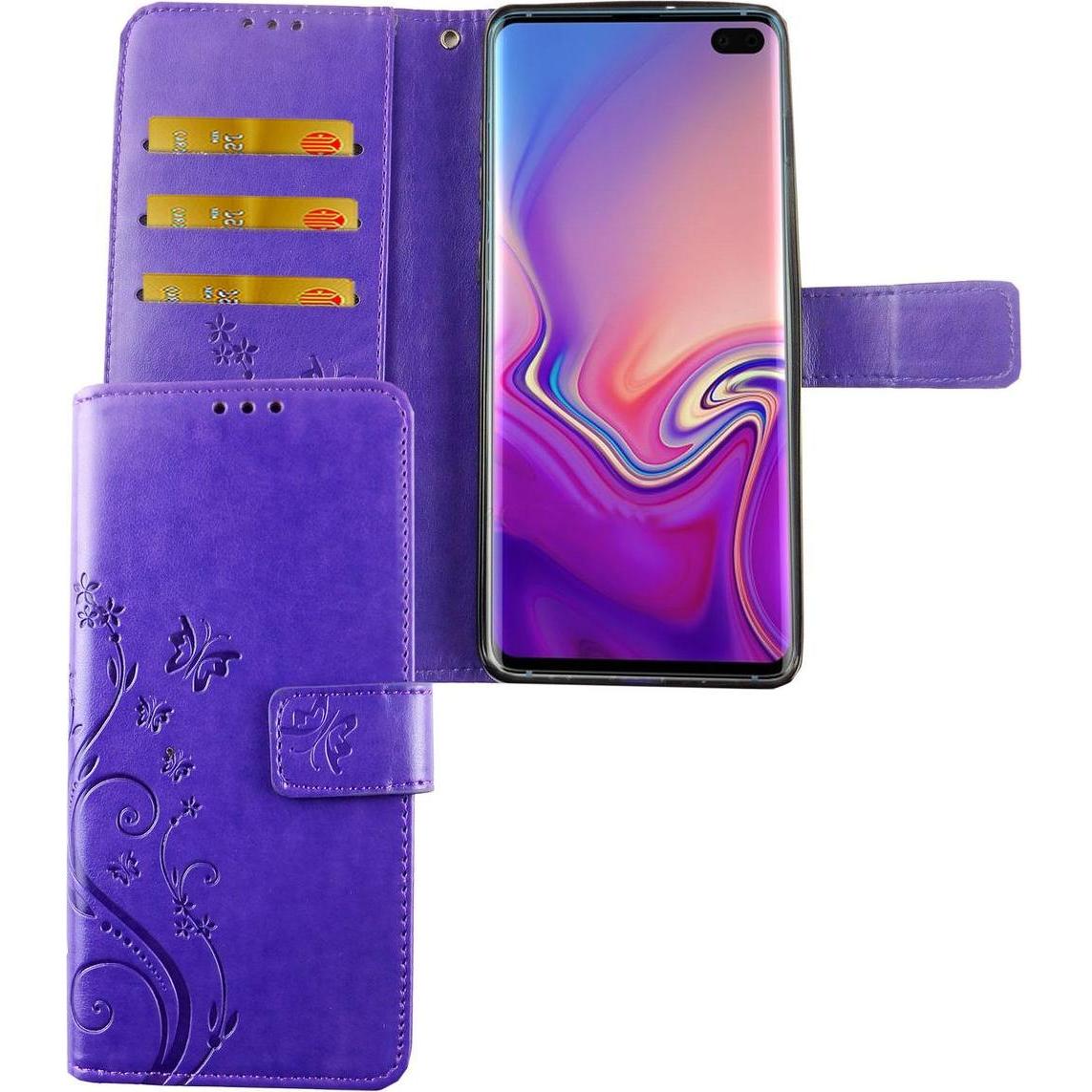 Thumbnail - König Design Hülle Handy Schutz für Samsung Galaxy S10 Plus Case Cover Tasche Wallet Etui Neu (Samsung Galaxy S10+), Sma...