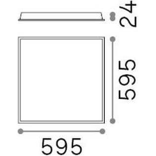 Thumbnail - Ideal lux, Wandleuchte + Deckenleuchte, LED PANEL LED Einbauleuchte 40W Weiss warmweiss 246390 (3550 lm)