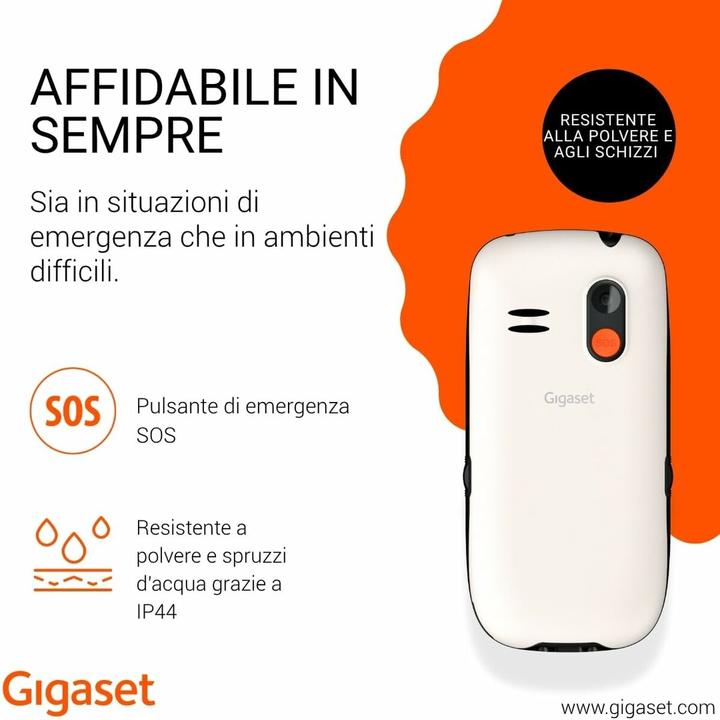 Actual product image Gigaset GL395 white (2.20", 0.30 Mpx, 2G)