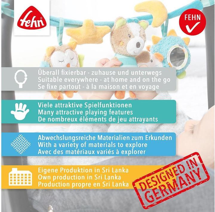 Immagine prodotto Fehn Kinderwagenkette Flamingo Rose, Material: Polyester