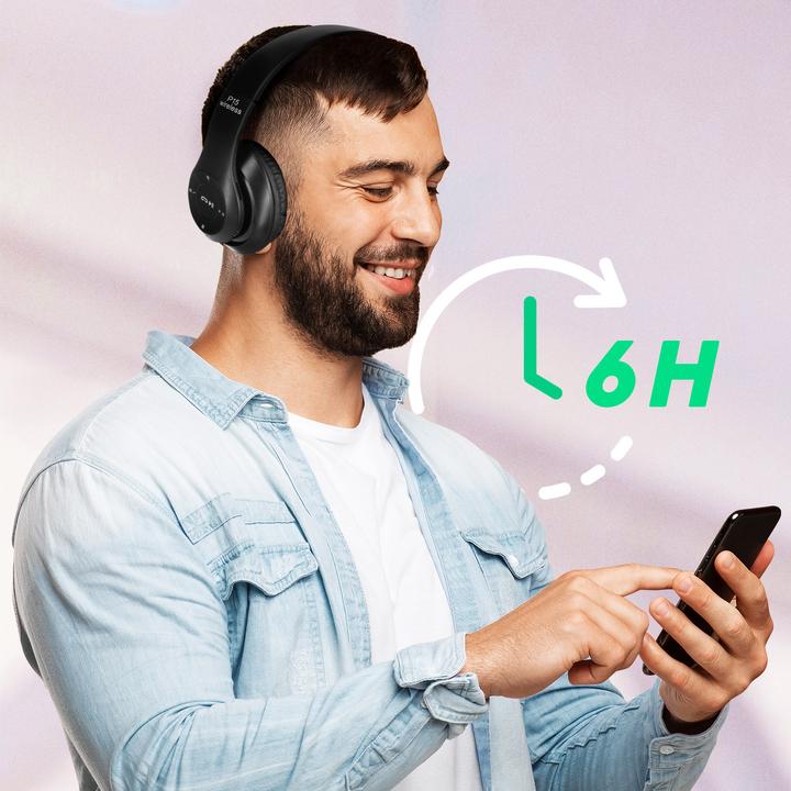 Image du produit Avizar P15 Casque audio supra-auriculaire Bluetooth (6 h, Sans fil)