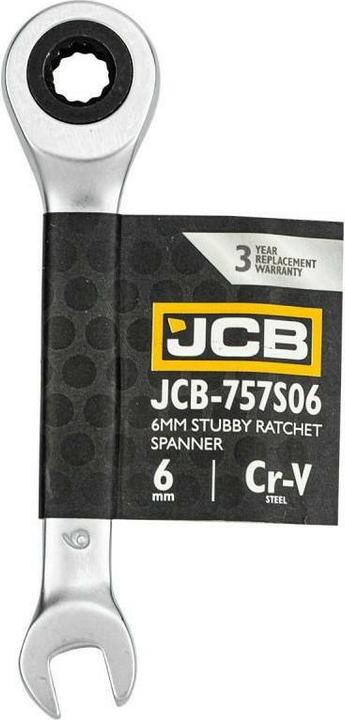 Actual product image JCB Short ratchet ring spanner 6 mm (6 mm)