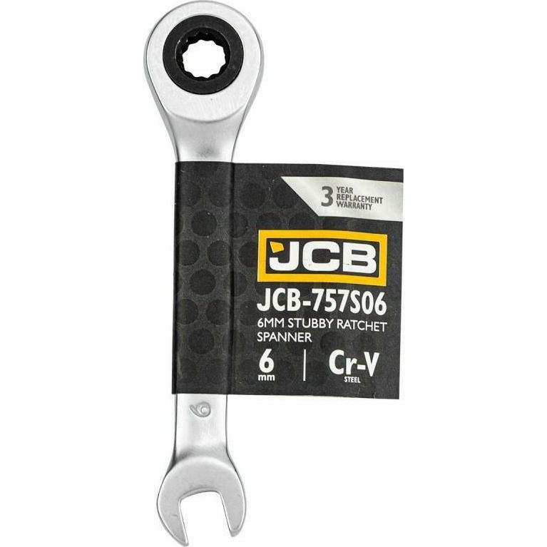 Thumbnail - JCB, Schraubenschlüssel, Kurzer Ratschen-Ringschlüssel 6 mm