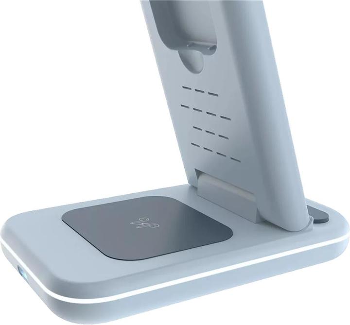 Image du produit Canyon WS-304, Chargeur sans fil pliable 3en1, avec bouton tactile pour l'éclairage de l'eau, Entrée (15 W)