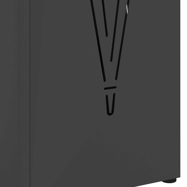 Image du produit vidaXL Porte-parapluies Noir Métal Standard Inserts décoratifs