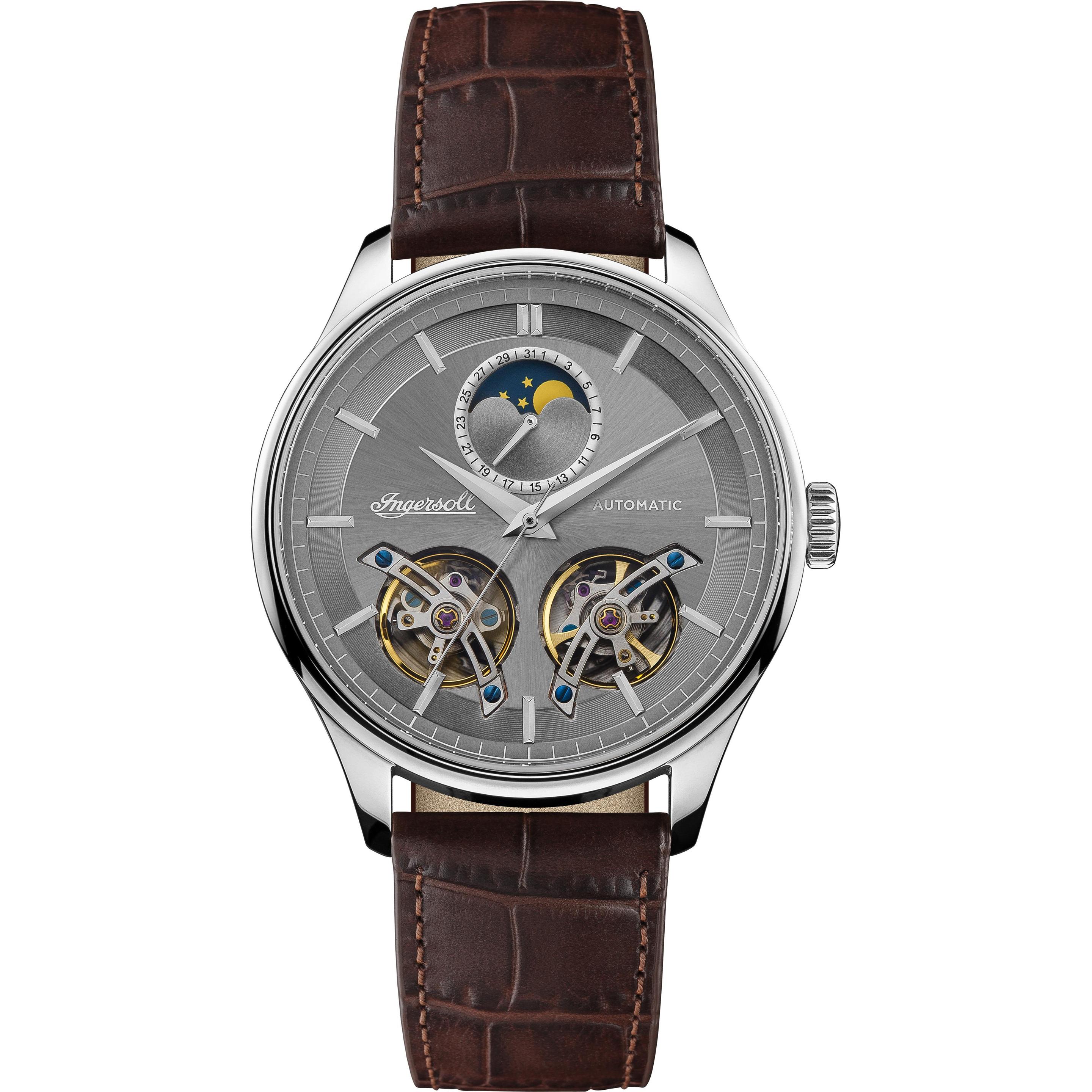 Ingersoll 1892, Armbanduhr, The Chord, Braun, (Analoguhr, Skeleton-Uhr, 440 mm)