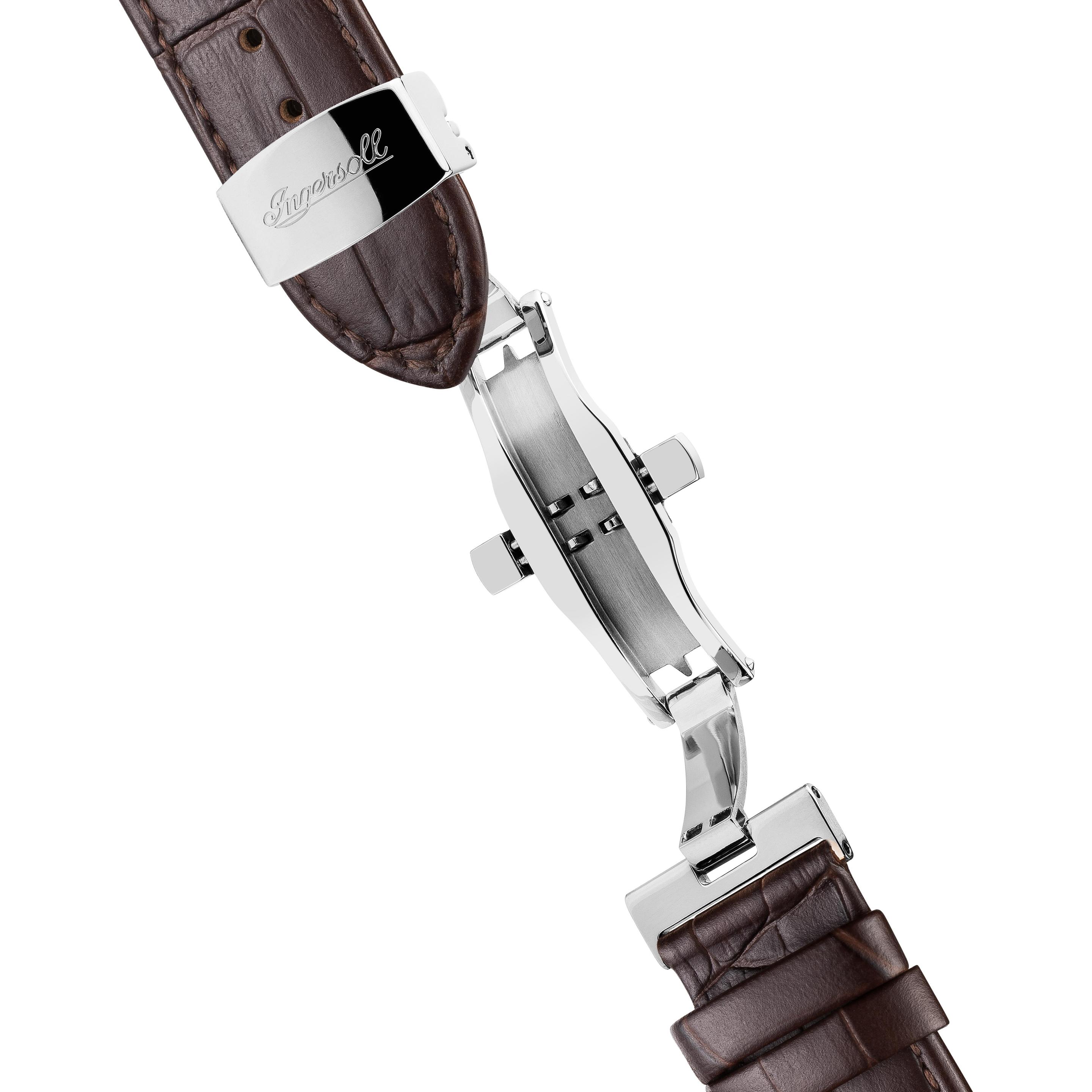 Thumbnail - Ingersoll 1892, Armbanduhr, The Chord, Braun, (Analoguhr, Skeleton-Uhr, 440 mm)
