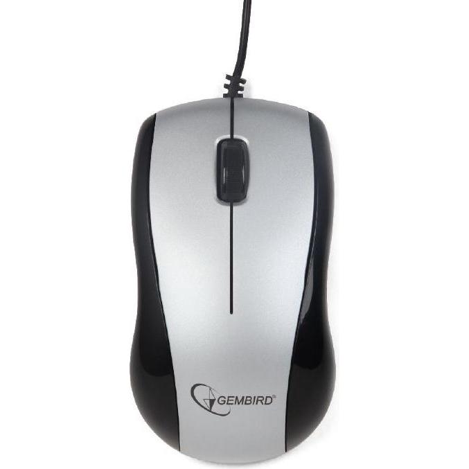 Thumbnail - Gembird MUS-U-002 (Kabelgebunden), Maus, Schwarz, Silber
