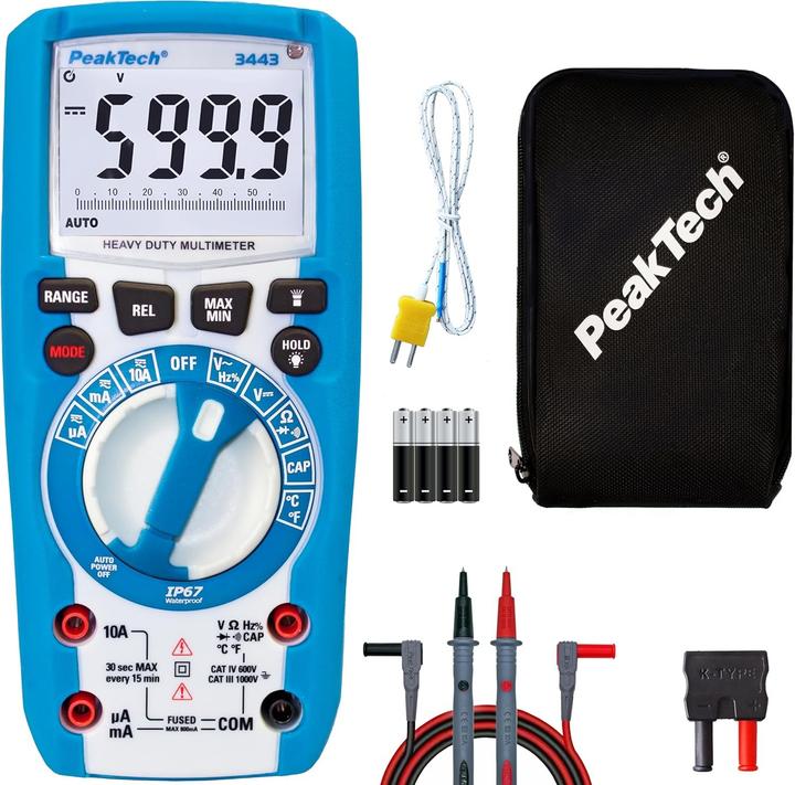 Actual product image Peaktech P 3443 Digital multimeter (CAT III 1000V, CAT IV 600V)